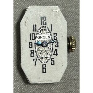 Vintage Lds Gruen Guild Co. Watch Movement 15 jewels 4 adjs. Parts Only